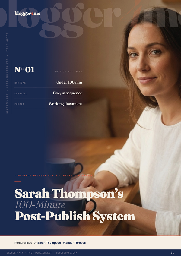 Lifestyle Blogger Kit — Post-Publish Playbook